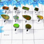 10 Pcs Ammolite Gemstone Mix Shape Silver Adjustable Ring-Ammolite001