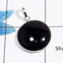 Black Onyx Cab I - BPS824 - Latest Collection Natural Black Onyx Gemstone 925 Sterling Silver Bezel Pendant