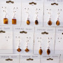 5Pair Tiger Eye Cab Gemstone Earring A - BVE968 Cab Solid 925 Sterling Silver Bezel Earring Lot