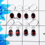 4 Pair Genuine Garnet Cut Earring N - BVE997 Oval Garnet Solid 925 Sterling Silver Earring Lot