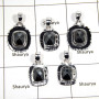 5 pcs Hematite Pendant - E CPJ992 - Sparkling Natural Black Hematite Cut Gemstone 925 Silver Wholesale Lots Pendant