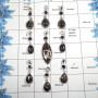 9 pcs Mohave Amethyst Copper Pendant - A CPJ993 - Natural Mohave Amethyst Copper Gemstone 925 Sterling Silver Pendant