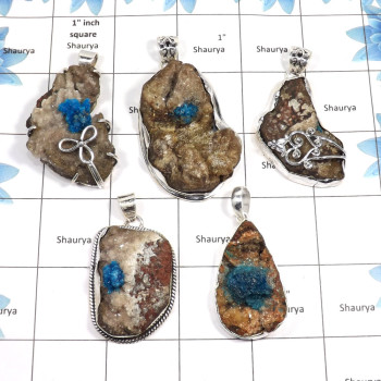 5 pcs Cavansite Druzy Pendant - D CPJ997 - Newly Arrival Solid 925 Sterling Silver Cavansite Druzy Plain Setting Pendant 5 pcs Cavansite Druzy Pendant - D CPJ997 - Newly Arrival Solid 925 Sterling Silver Cavansite Druzy Plain Setting Pendant