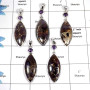 5 pcs Mohave Amethyst Copper Pendant - O CPJ998 - Indian Company Made Mohave Amethyst Stone 925 Sterling Silver Pendant