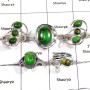 5 pcs Green Copper Turquoise Rings - C CRJ006 - Indian Factory Made Solid 925 Sterling Silver Wholesale Lots Ring