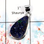 Azurite Druzy-B DZP960-Beautiful Druzy Gemstone Handmade Pendant 925 Sterling Silver