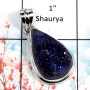 Azurite Druzy-D DZP960-Dazzling Druzy Gemstone Handmade Wholesale Pendant 925 Sterling Silver
