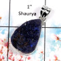 Azurite Druzy-E DZP960-Stunning Party Look Druzy Pendant 925 Sterling Silver
