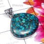 Blue Copper Turquoise E - ISP950-Fantastic Pendant with Blue Copper Turquoise