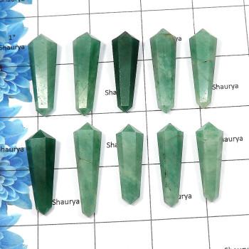 Green Aventurine - E - MPG997 - 10 Pcs Wholesale Lots Newly Arrival Natural Green Aventurine Double Pointed Metaphysical Gemston