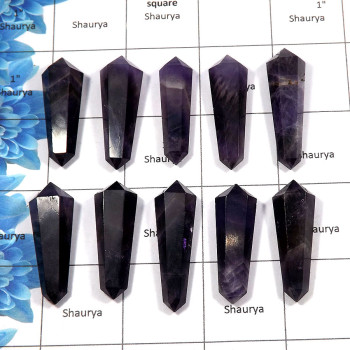 Amethyst - O - MPG997 - 10 Pcs Wholesale Lots Natural Purple Amethyst Double Pointed Metaphysical Gemstone Amethyst - O - MPG997 - 10 Pcs Wholesale Lots Natural Purple Amethyst Double Pointed Metaphysical Gemstone