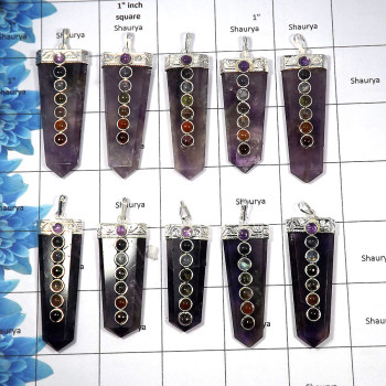 Amethyst - I - MTS997 - 10 Pcs Lots Amazing Natural Purple Amethyst Gemstone White Metal-Non Silver Metaphysical Pendants Amethyst - I - MTS997 - 10 Pcs Lots Amazing Natural Purple Amethyst Gemstone White Metal-Non Silver Metaphysical Pendants