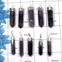 Amethyst - H - MTS999 - 10 Pcs Lots White Metal-Non Silver Newly Arrival Natural Purple Amethyst Pencil Metaphysical Pendants