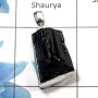 Black Tourmaline Rough C - NDS955 - Awesome Natural Black Tourmaline Rough Fancy Shape 925 Sterling Silver Pendant