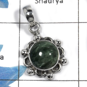 Seraphinite Cab G - NSP953 - Indian Company Newly Handmade designer pendant 925 Sterling Silver