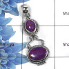 Purple Copper Turquoise F - NSP958 - Stunning Cab Gemstones Designer Pendants 925 Sterling Silver