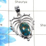 Blue Copper Turquoise Cab J - NSP963 - 925 Sterling Silver Blue Copper Turquoise Gemstone Designer Pendant