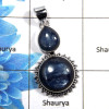 Kyanite Cab F - NSP971 - Indian Factory Made Solid 925 Silver Natural Blue Kyanite Gemstone Designer Pendant