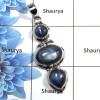 Kyanite Cab E - NSP985 - Latest Collection Natural Blue Kyanite Cab Gemstone 925 Sterling Silver Plain Setting Pendant