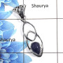 Tanzanite Cab E - NSP987 - Awesome Natural Blue Tanzanite Cab Gemstone Solid 925 Sterling Silver Designer Pendant