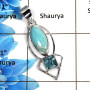 Larimar & Blue Topaz Cab F - NSP998 - Natural Larimar & Blue Topaz Gemstone 925 Sterling Silver Designer Pendant