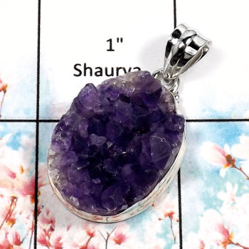 Amethyst Druzy-O RPP967-Amazing Druzy Gemstone Handmade Wholesale Pendant 925 Sterling Silver