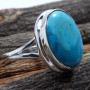 Arizona Turquoise Cab G - RSS840-925 Silver Cab Gemstones Colourful Designer Ring Wholesal