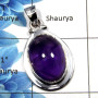 Amethyst Cab - SALE729 - Natural Purple Amethyst Cab Gemstone Solid 925 Sterling Silver Pendant