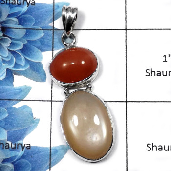 Moonstone SALE934 -Classic Moonstone Cab Gemstone Party Wear Designer Pendant 925 Sterling Silver Moonstone SALE934 -Classic Moonstone Cab Gemstone Party Wear Designer Pendant 925 Sterling Silver