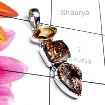 Amethyst Druzy A - SD963-Sterling Silver Natural Gemstone Elegant Pendant