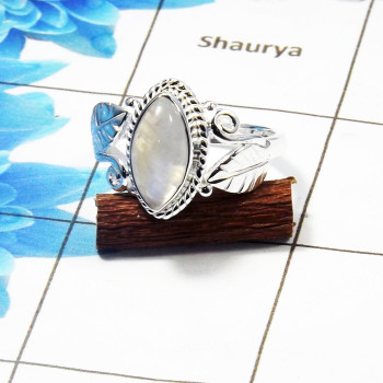 Rainbow Moonstone Gemstone Designer Ring SDR444-B- 925 Sterling Silver With Rainbow Moonstone Gemstone Wholesale Rings