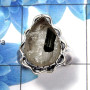 Tourmaline Specimen O - SDR477 - Solid 92.5% Sterling Silver Natural Tourmaline Specimen Gemstone Designer Ring