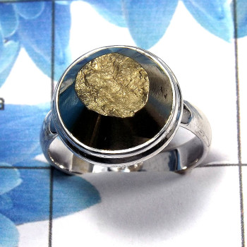 Pyrite Druzy D - SDR478 - Gorgeous Natural Pyrite Druzy Gemstone Solid 925 Sterling Silver Designer Ring Pyrite Druzy D - SDR478 - Gorgeous Natural Pyrite Druzy Gemstone Solid 925 Sterling Silver Designer Ring