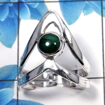 Malachite Cab E - SDR495 - Newly Arrival Natural Green Malachite Gemstone 925 Sterling Silver Designer Ring Malachite Cab E - SDR495 - Newly Arrival Natural Green Malachite Gemstone 925 Sterling Silver Designer Ring