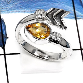 Citrine-A SDR509-Natural Cut Gemstone Designer Ring 925 Sterling Silver Citrine-A SDR509-Natural Cut Gemstone Designer Ring 925 Sterling Silver