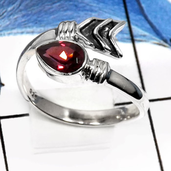 Garnet Cut-C SDR509-Beautiful Faceted Cut Designer Handmade Rings 925 Sterling Silver Garnet Cut-C SDR509-Beautiful Faceted Cut Designer Handmade Rings 925 Sterling Silver