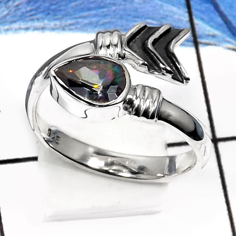 Mystic Quartz-G SDR509-Natural Cut Gemstone Handmade Fashion Ring 925 Sterling Silver Mystic Quartz-G SDR509-Natural Cut Gemstone Handmade Fashion Ring 925 Sterling Silver