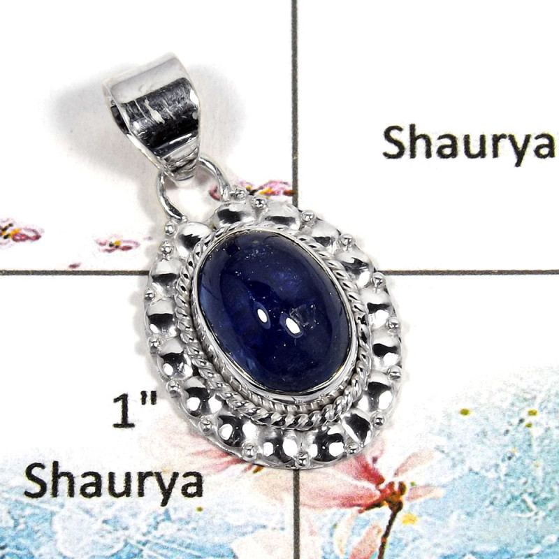Tanzanite Cab - M - SSP735 - Natural Blue Tanzanite Oval Shape Gemstone 925 Sterling Silver Designer Pendant Tanzanite Cab - M - SSP735 - Natural Blue Tanzanite Oval Shape Gemstone 925 Sterling Silver Designer Pendant