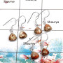 Rosetta Cab - F SVP790 - Natural Multi Color Rosetta Gemstone Solid 925 Sterling Silver 3 Pcs Lots Bezel Earrings