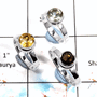 Citrine, Green Amethyst & Smokey - E SVP796 - Solid 92.5% Sterling Silver 3 pcs Lots Handmade Ring