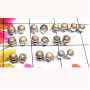 10 Pcs. Fossil Coral B - SVP995-Sterling Silver Precious Gemstone Stud Earring