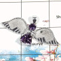 Amethyst Cut - F SWP996 - Solid 925 Sterling Silver Guardian Wings Natural Amethyst Cut Gemstone Pendant