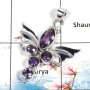 Amethyst Cut - H SWP998 - Latest Fashionable Solid 925 Sterling Silver Guardian Wings Wholesale Pendant