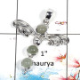 Aquamarine Cab - D SWP999 - Indian Factory Made 92.5% Sterling Silver Guardian Wings Pendant