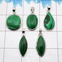 100 Grams Malachite Pendants I - WBP100ML - Assorted 925 Silver Pendants