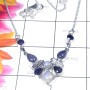 Multi cut & Cab - SDN985-Beautiful 925 sterling silver gems Necklace
