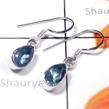 Blue Topaz B - SPE992 Gems Silver 925 Earring Blue Topaz B - SPE992 Gems Silver 925 Earring