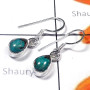 Turquoise Blue Copper O - SPE992 Gems Silver 925 Earring