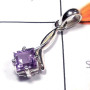 Amethyst Cut  A - CSP994-Sterling Silver Semiprecious Gemstone Casting Pendant