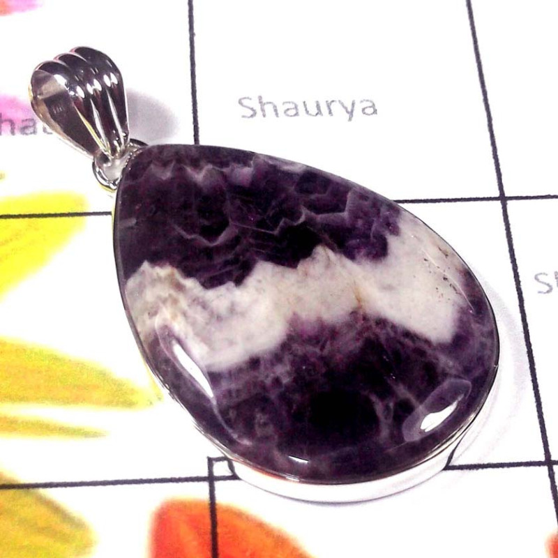 Amethyst lace Agate A - DAL997-925 Sterling silver Amethyst lace Agate Pendants